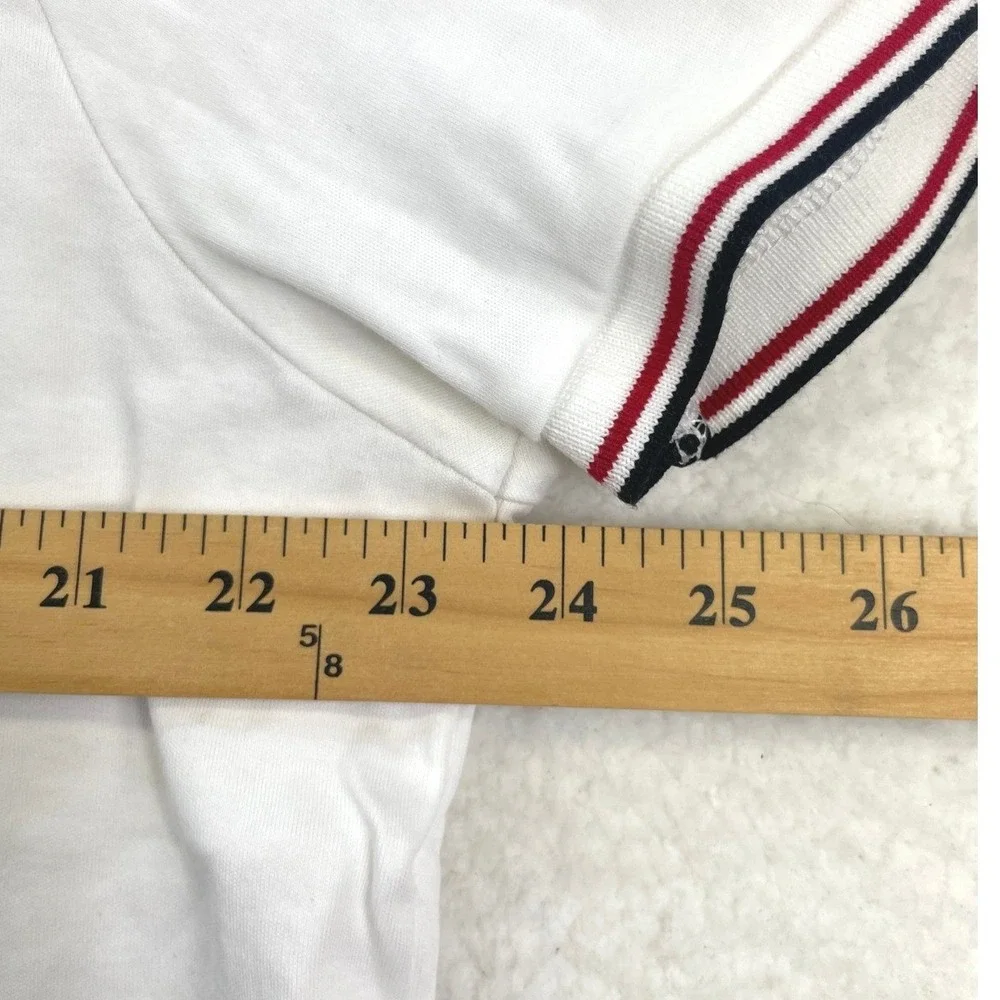 Polo Ralph Lauren Custom Slim Fit Polo Shirt Mens XL White Striped Collar Preppy